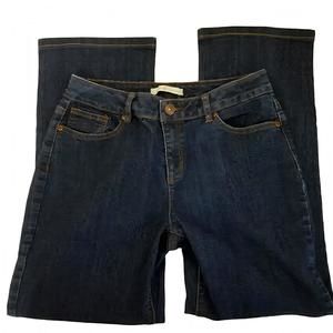 cleo midrise sz 8 petite jeans mid rise dark wash